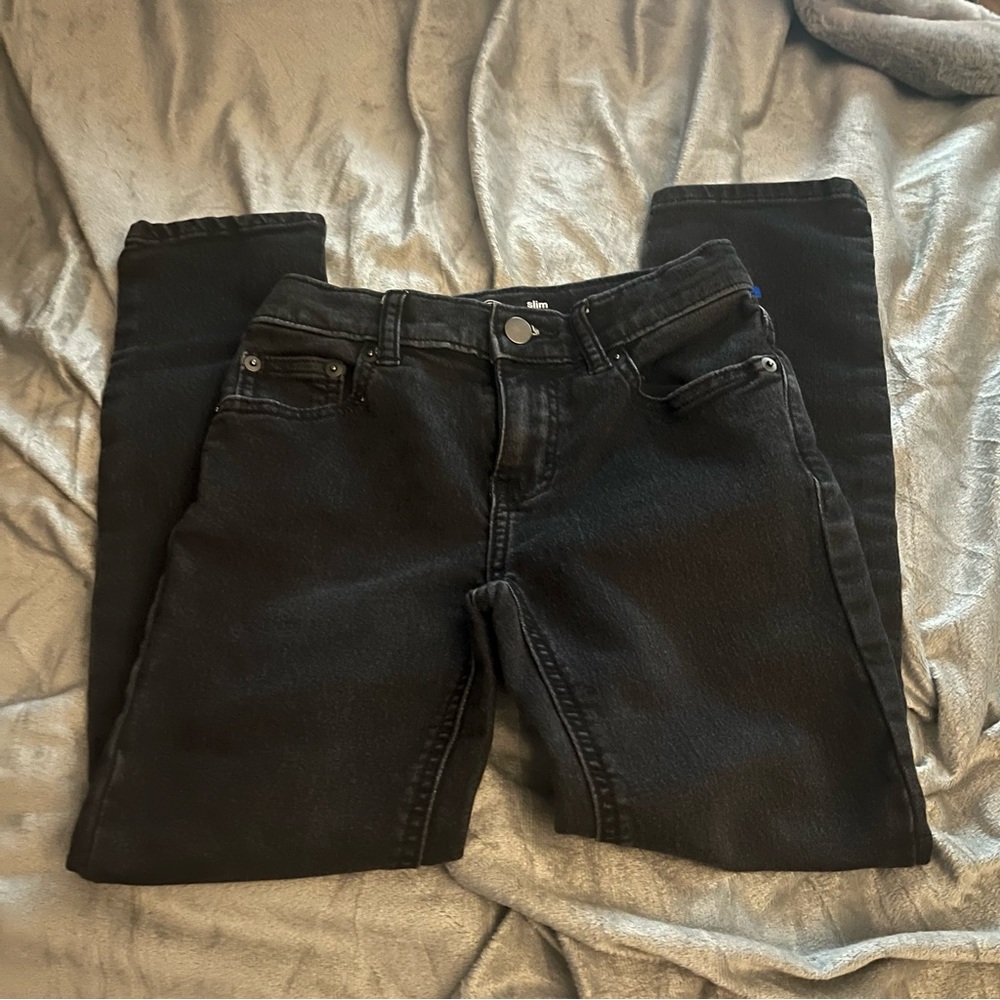 SALE 💸 Wonder Nation Slim Fit Black Jeans Adjustable Waist size 8 *LOWEST PRICE*
